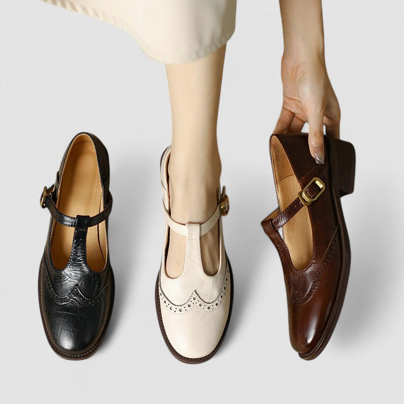 Clara Bad-Ischl | Orthopädische Mary Jane Schuhe in Beige