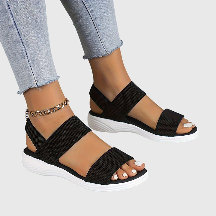 Greta Landshut | Elegante Orthopädische Sandalen in Schwarz