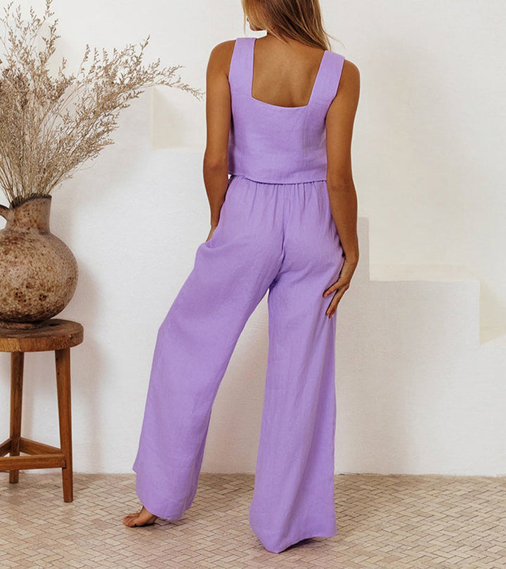 Katharina Worms | Minimalistisches Ensemble Top und Schlaghose