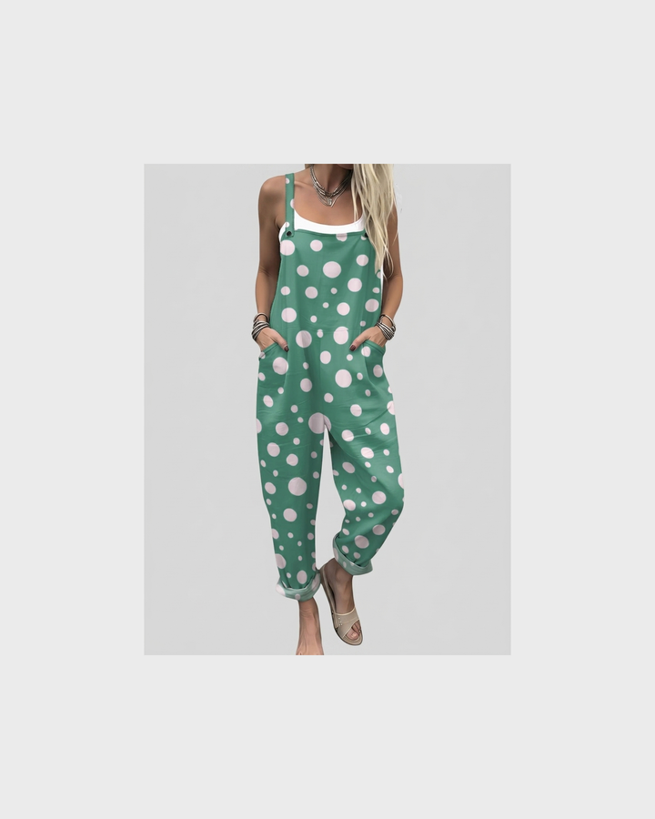 Charlotte Passau | Gepunktete Latzhose Grün