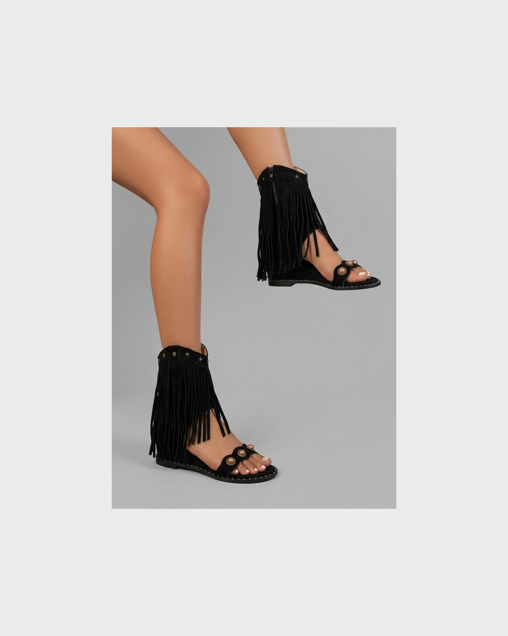 Christiane Lübeck | Chic Fransen Sandalen