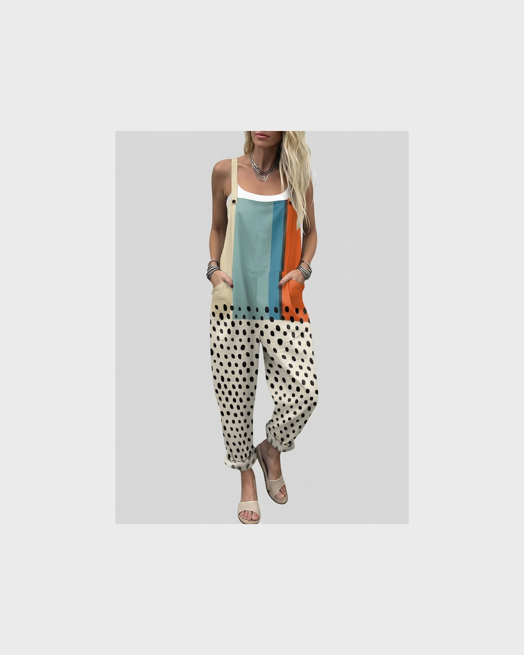 Clara Quedlinburg | Latzhose Color-Block mit Punkten