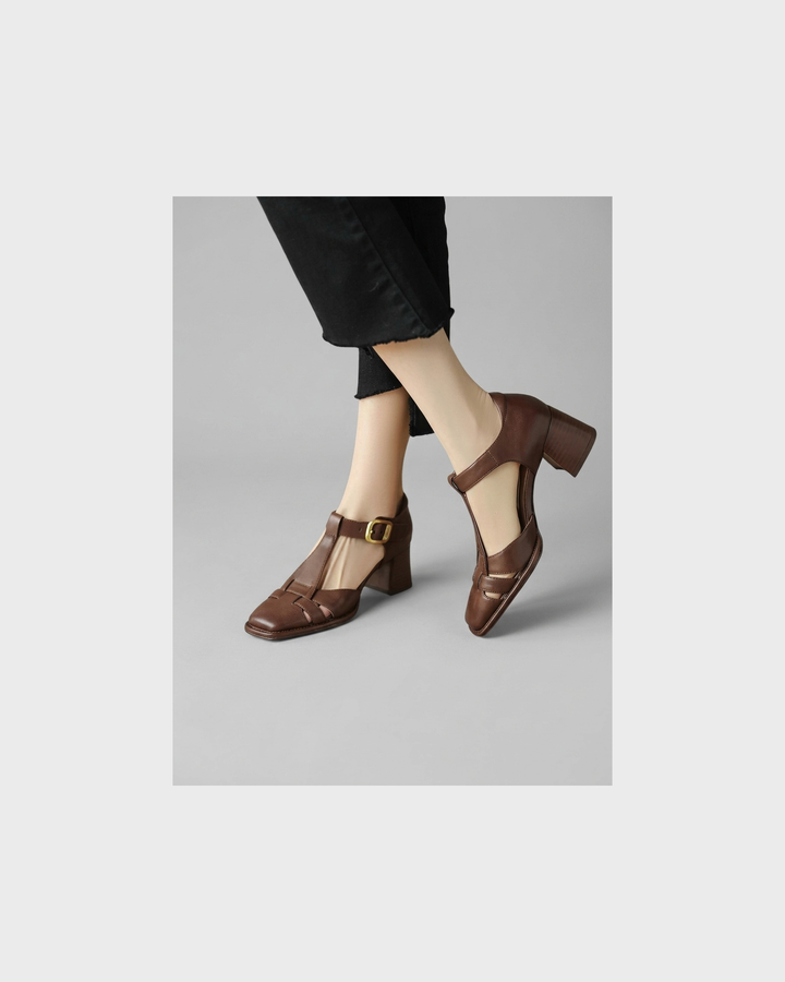 Cornelia Dresden | Blockabsatzschuhe mit T-Riemen
