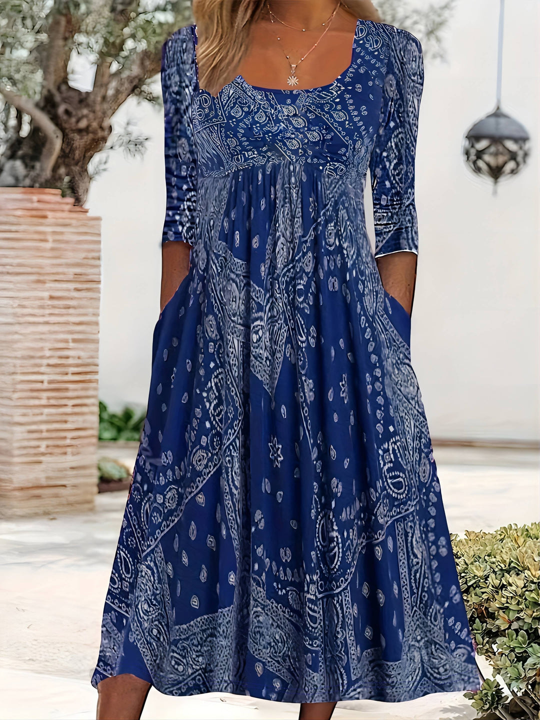 Isolde Weimar | Midi-Kleid mit Langen Ärmeln Casual