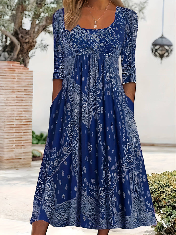Isolde Weimar | Midi-Kleid mit Langen Ärmeln Casual