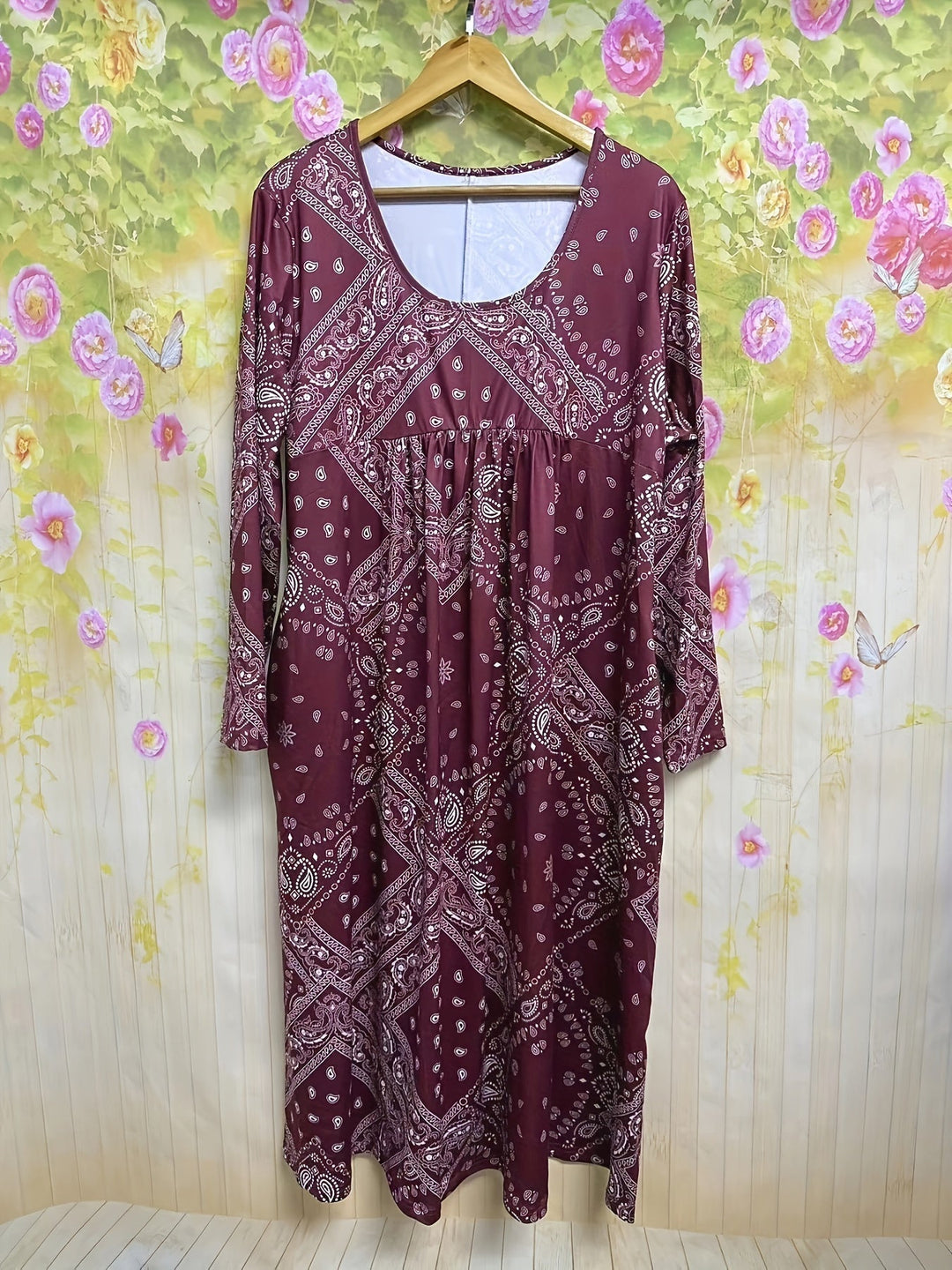 Isolde Weimar | Midi-Kleid mit Langen Ärmeln Casual