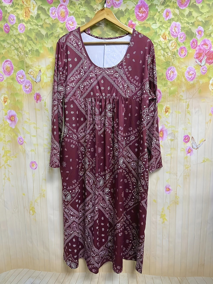Isolde Weimar | Midi-Kleid mit Langen Ärmeln Casual