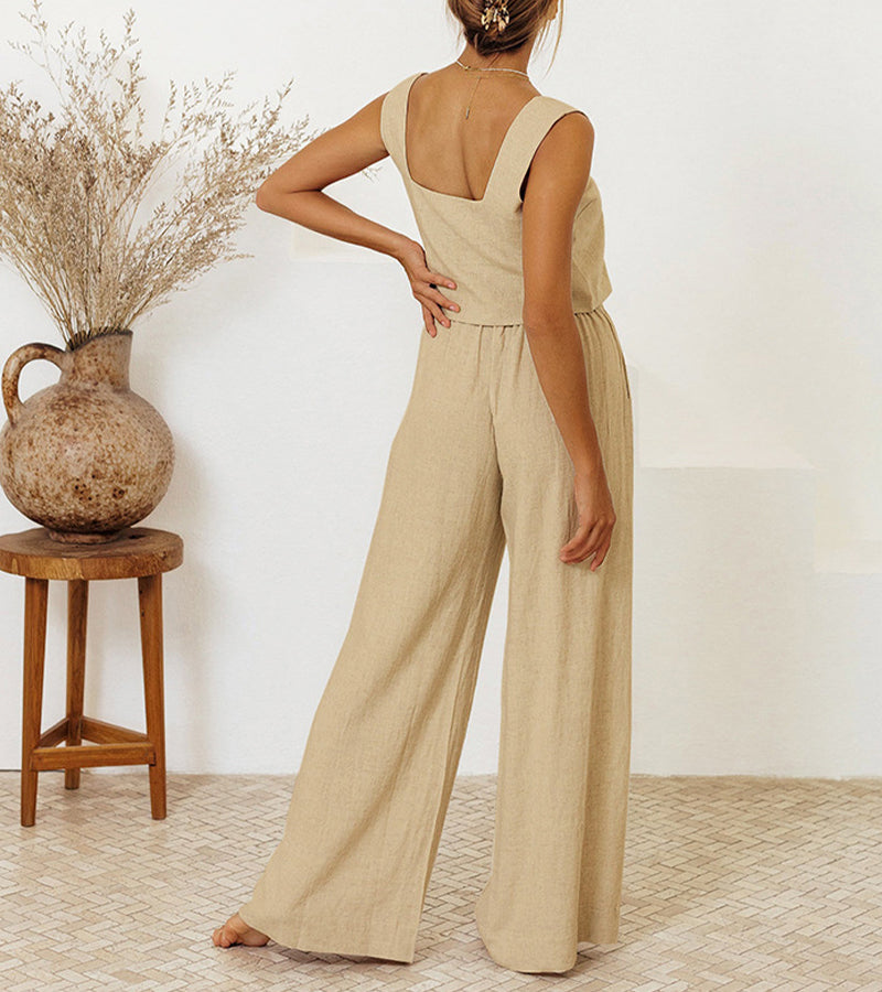 Katharina Worms | Minimalistisches Ensemble Top und Schlaghose