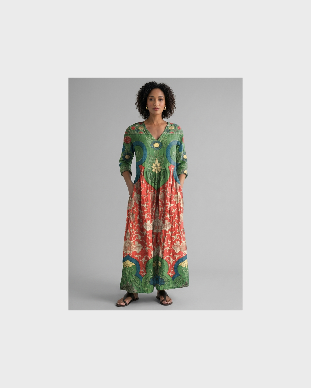 Elise Potsdam | Maxi-Kleid Vintage mit Blumenmuster
