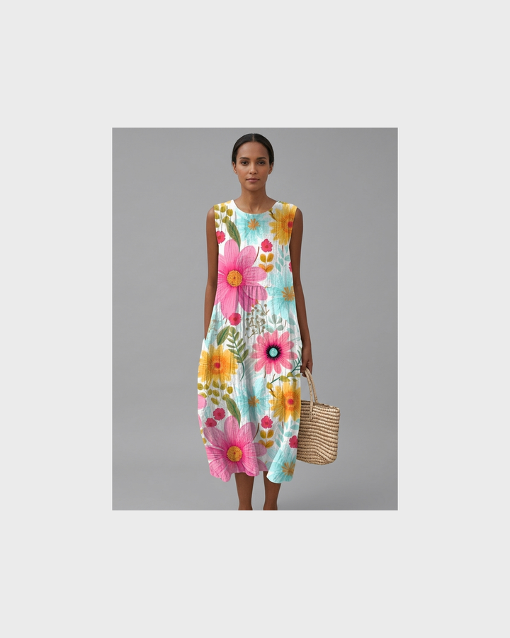 Emma Bad-Ischl | Bequeme Ärmellose Sommerkleid