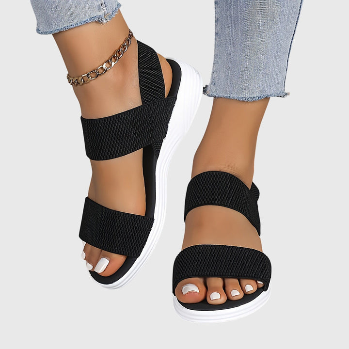 Greta Landshut | Elegante Orthopädische Sandalen in Schwarz