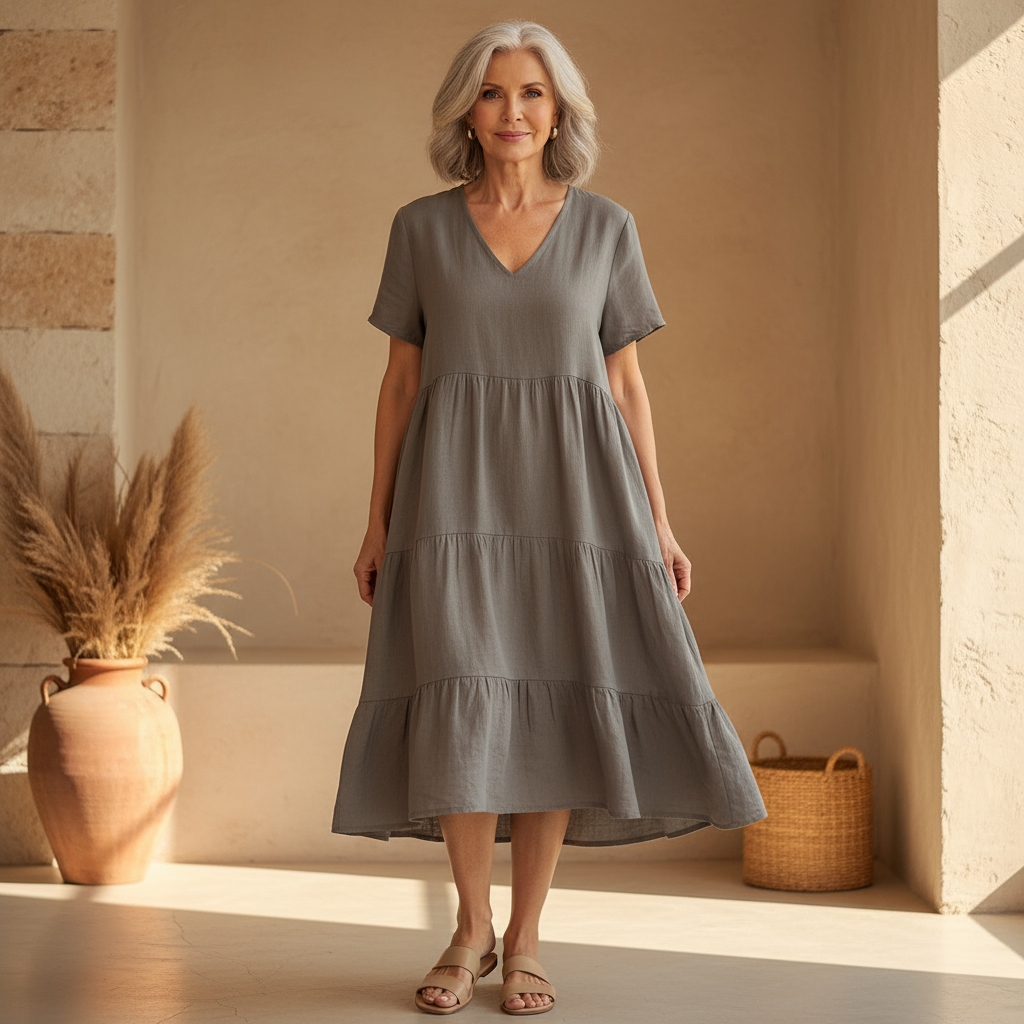 Isolde Goslar | Lässiges Sommerkleid mit V-Ausschnitt