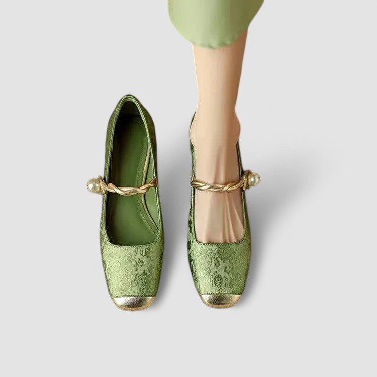 Frieda Konstanz | Orthopädische Mary Jane Schuhe in Grün