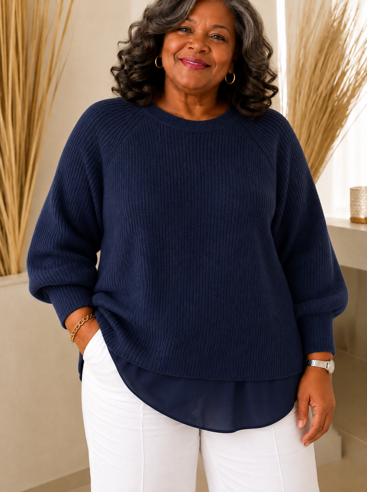 Layered-Look Jumper for Women