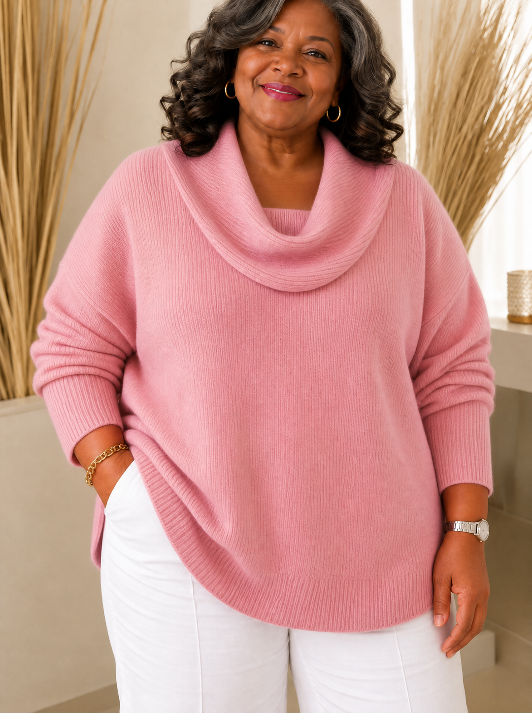 Cowl Neck Jumper for Women