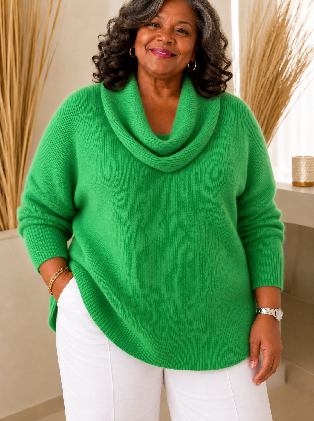 Cowl Neck Jumper for Women