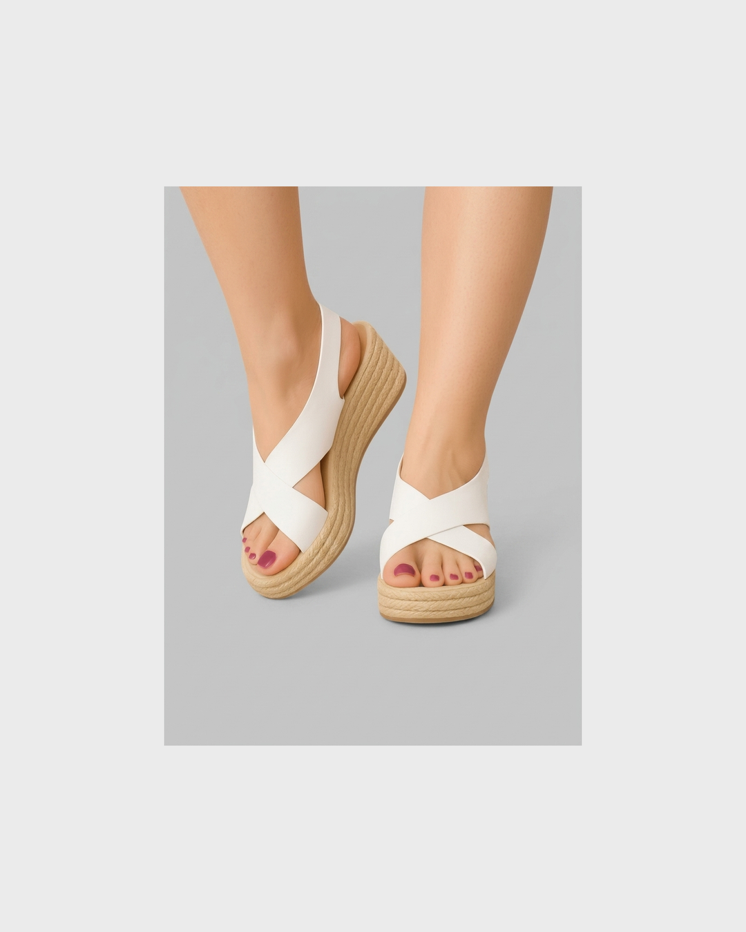 Ida Münster | Plateau-Sandalen mit Kreuzriemen