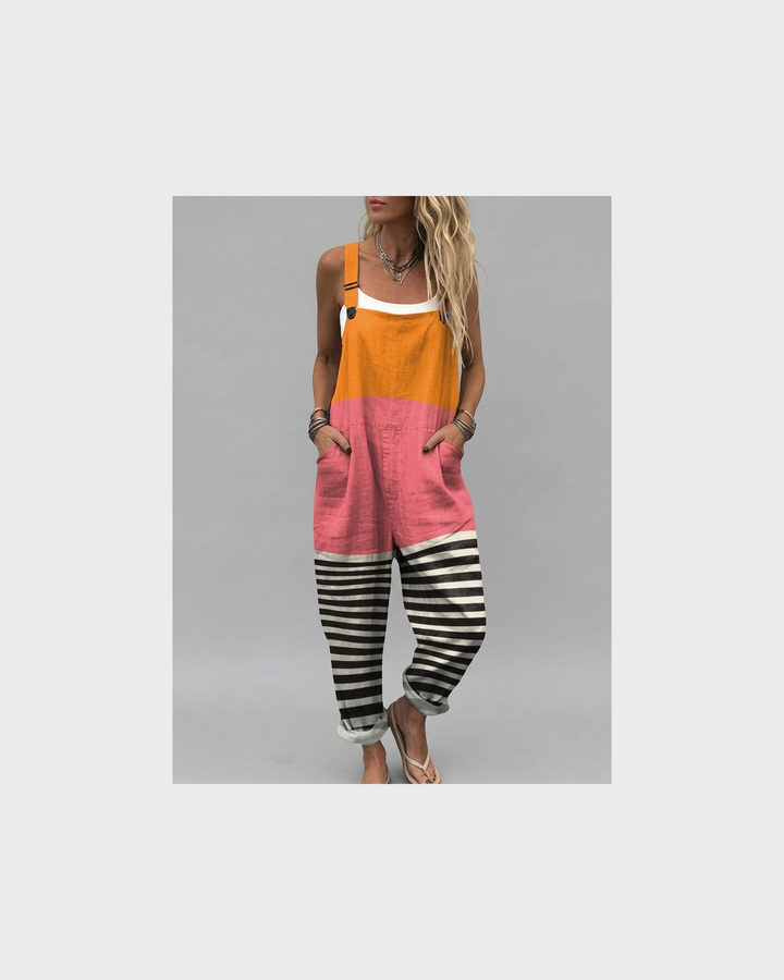 Ida Rothenburg | Color-Block Latzhose mit Streifen