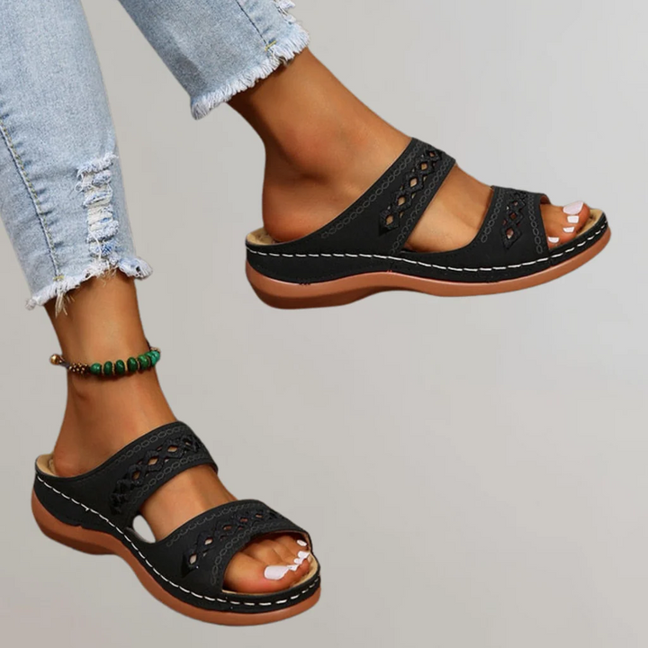 Amalia Stralsund | Elegante Orthopädische Sandalen in Rot