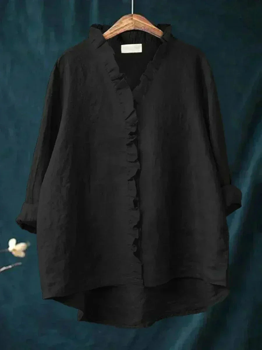 Luise Freiburg | Elegante Sommerbluse in Weiß