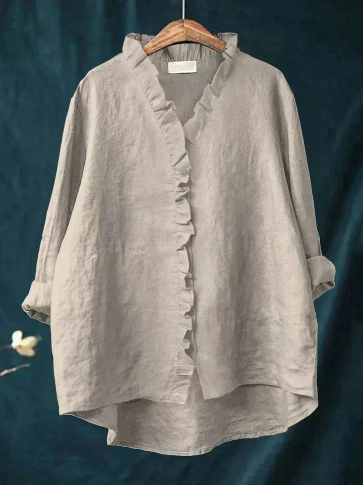 Luise Freiburg | Elegante Sommerbluse in Weiß