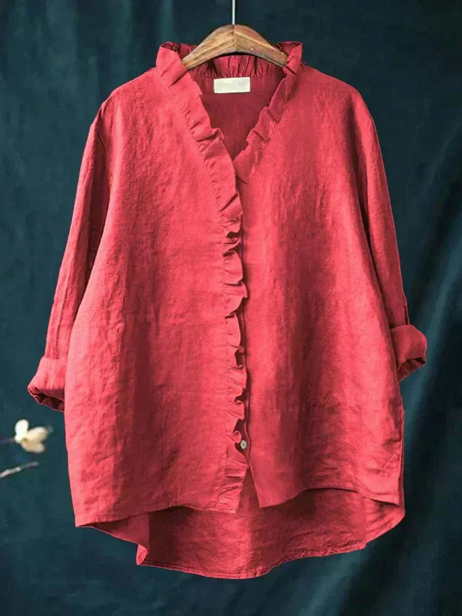 Luise Freiburg | Elegante Sommerbluse in Weiß