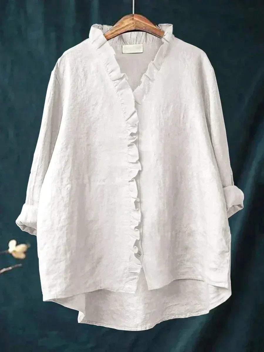 Luise Freiburg | Elegante Sommerbluse in Weiß