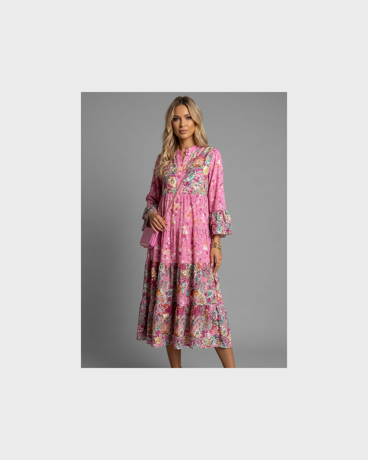 Irmgard Bad-Ischl | Eira  Bedrucktes Boho-Kleid