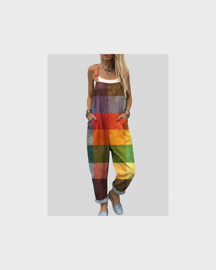Johanna Quedlinburg | Bunte Latzhose im Patchwork-Look