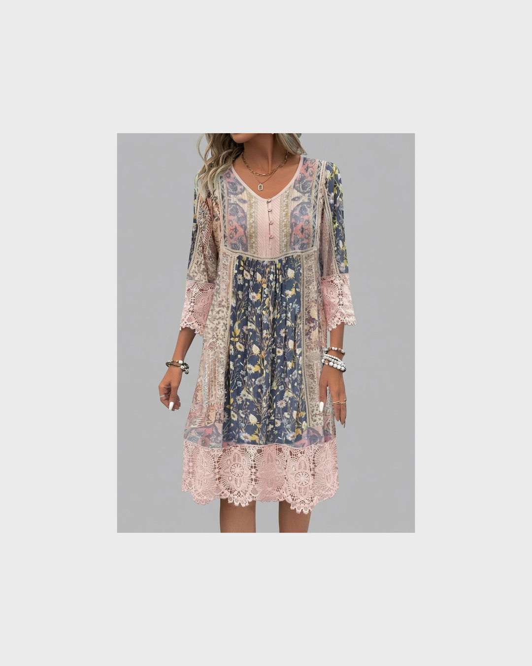Josefine Aachen | Midi-Kleid Fluide Boho Luxe