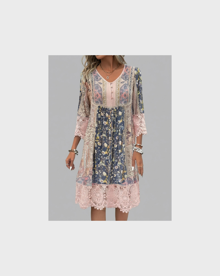 Josefine Aachen | Midi-Kleid Fluide Boho Luxe