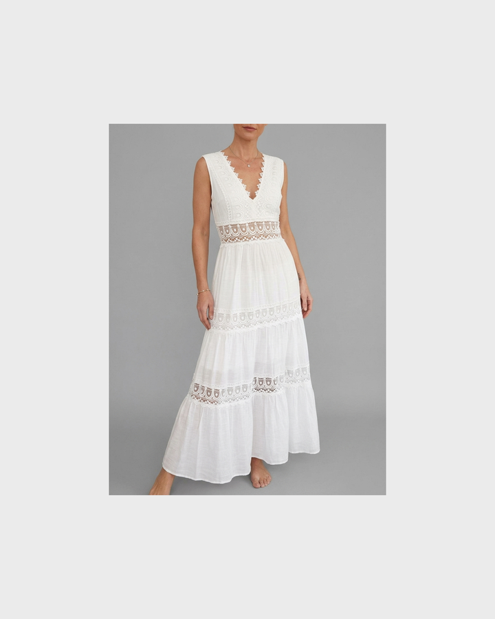 Josefine Bayreuth | Circe  Spitzen-Camisolekleid mit V-Ausschnitt
