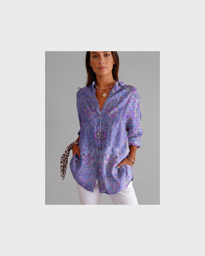 Josefine Freiburg | Leichte und Farbenfrohe Druckbluse