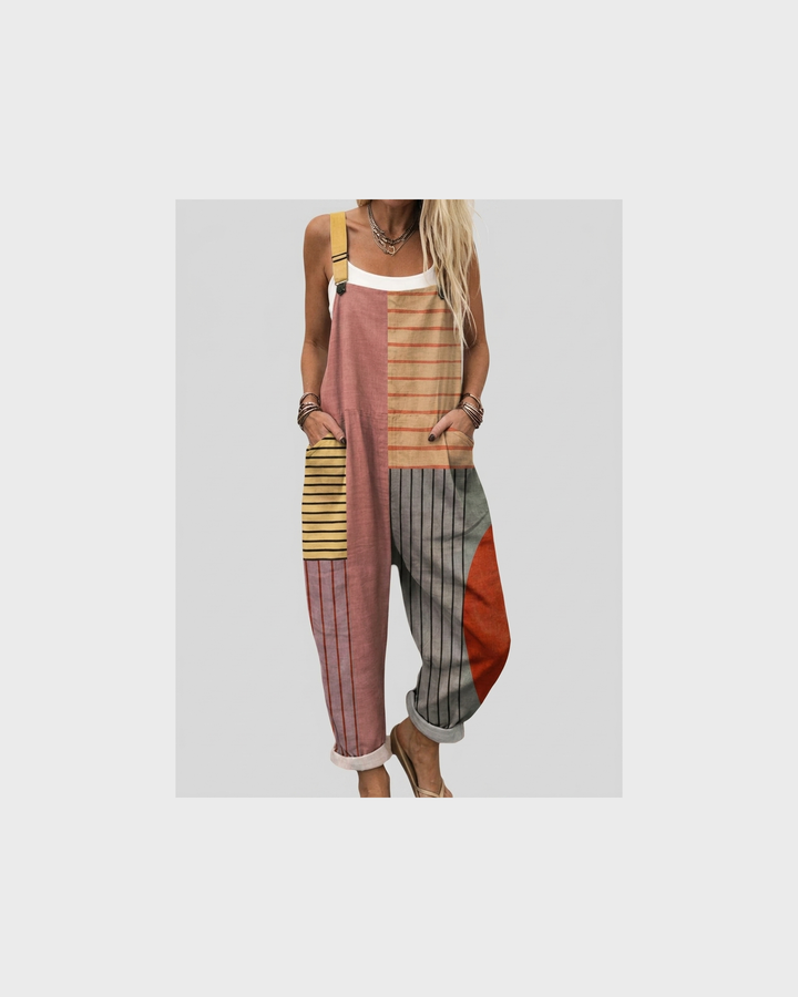 Josefine Weimar | Latzhose Color-Block mit Streifen