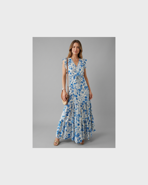 Karolina Bamberg | Shera  Maxi Kleid mit Blumenmuster