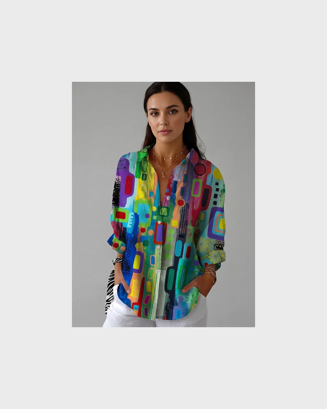 Karolina Schwerin | Leichte und Farbenfrohe Druckbluse