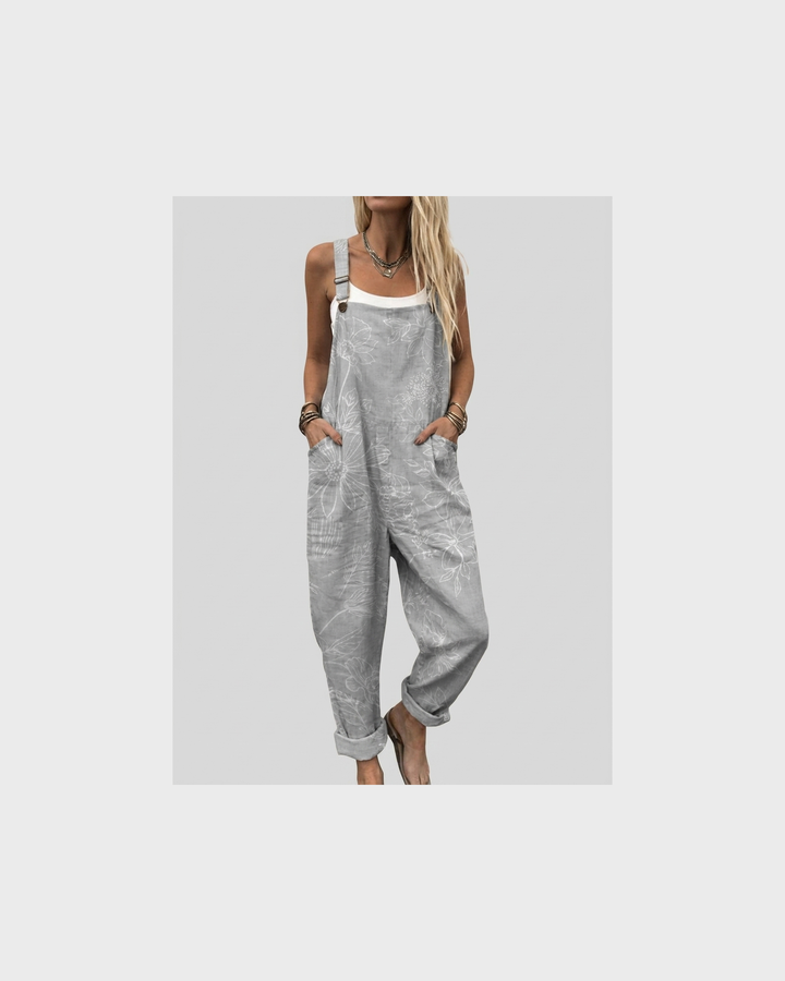 Lena Celle | Latzhose Hellgrau mit Used-Optik