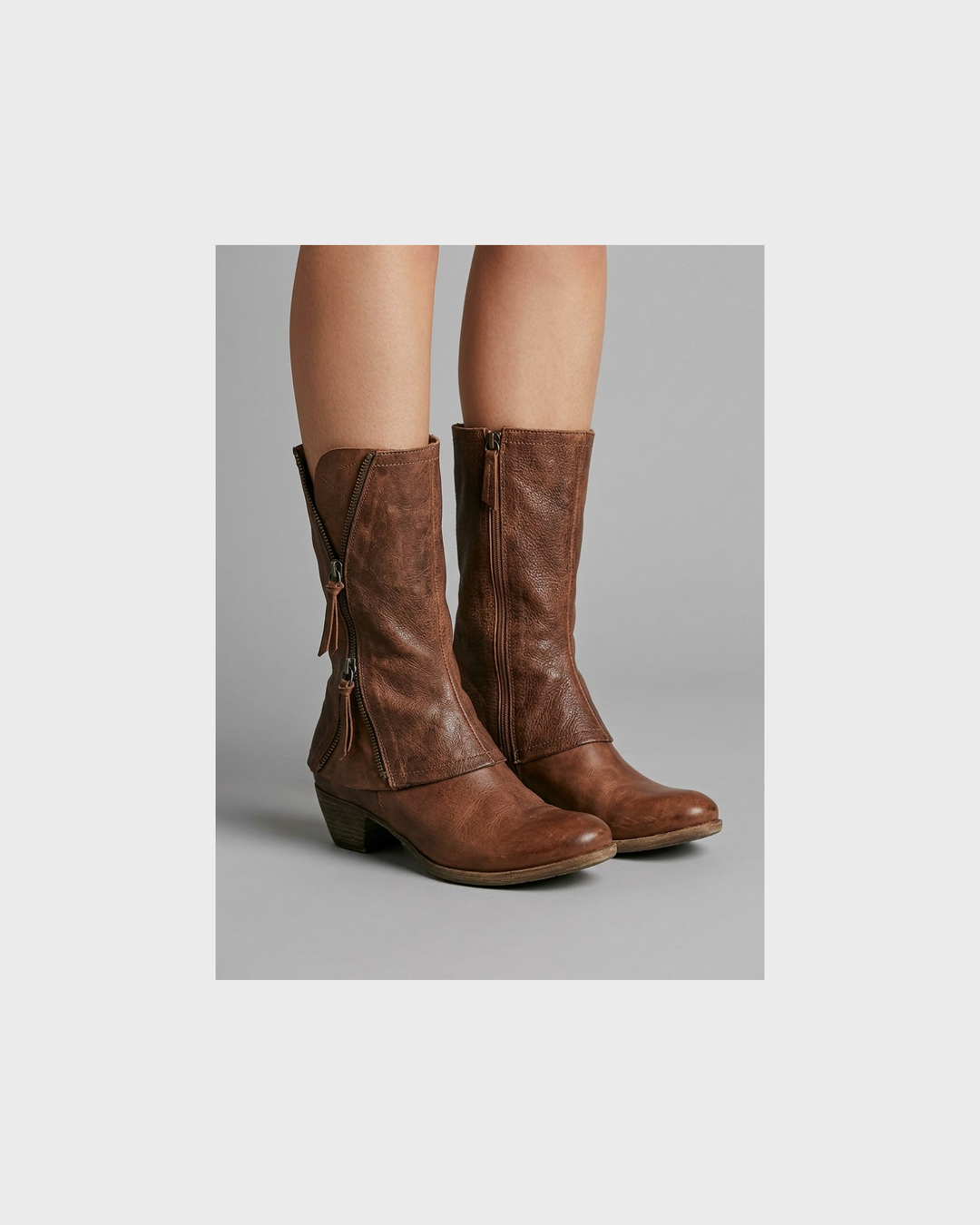 Lena Coburg | Vintage Stiefel Bis Zur Wadenmitte