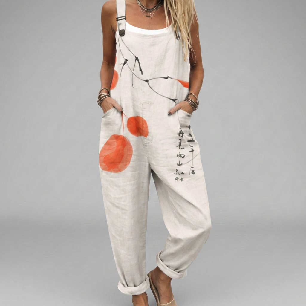 Waltraud Ansbach | Latzhose mit Tusche-Print
