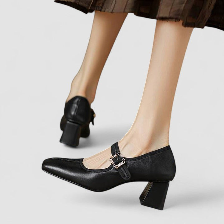 Wilhelmine Rüdesheim | Orthopädische Mary Jane Schuhe in Schwarz