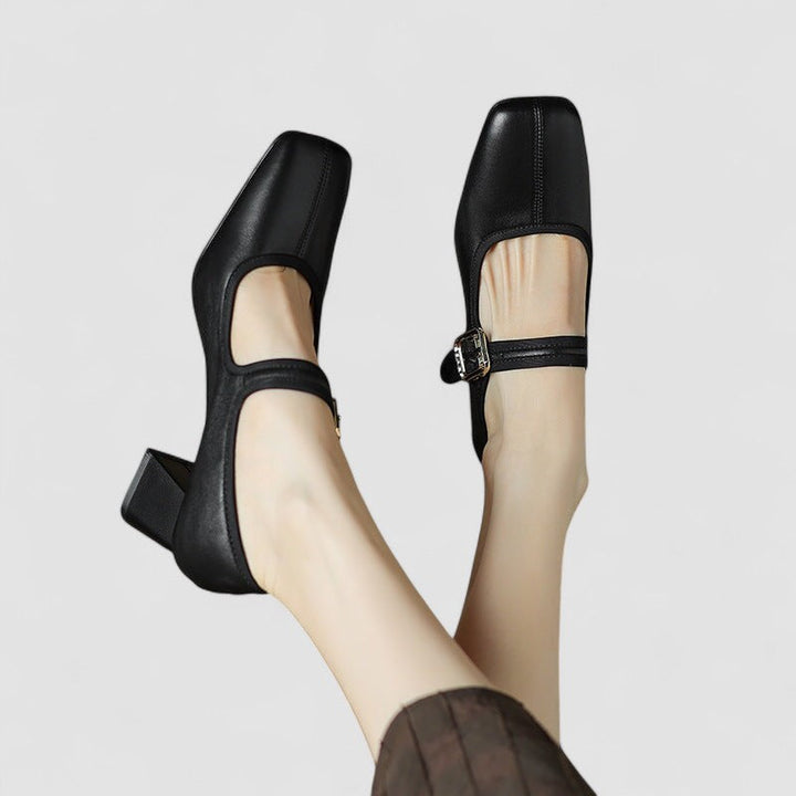 Wilhelmine Rüdesheim | Orthopädische Mary Jane Schuhe in Schwarz