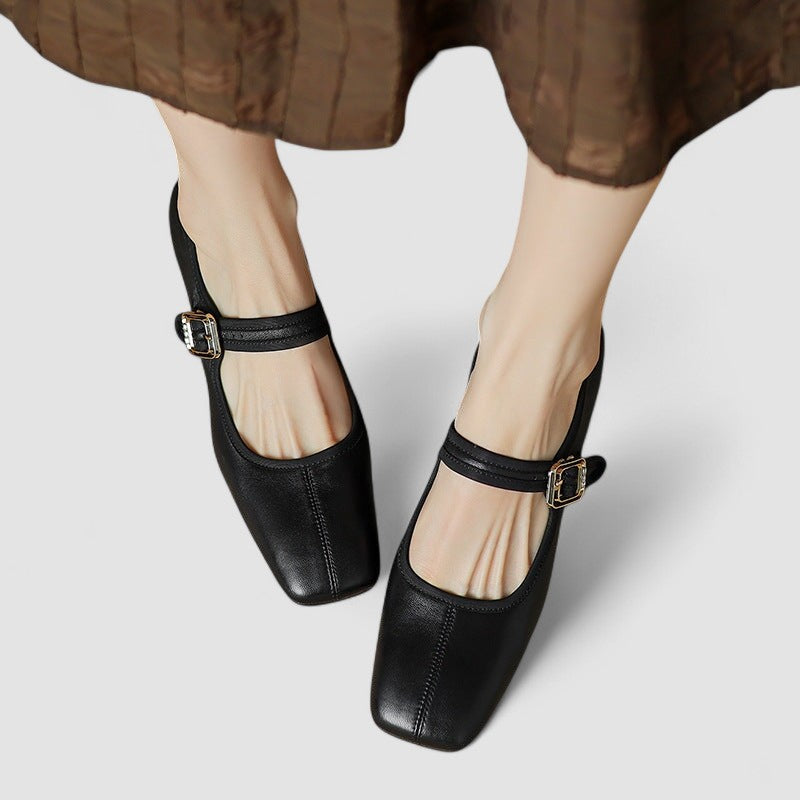 Wilhelmine Rüdesheim | Orthopädische Mary Jane Schuhe in Schwarz