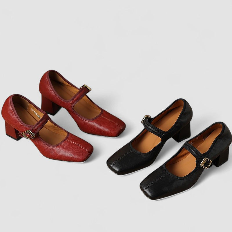 Wilhelmine Rüdesheim | Orthopädische Mary Jane Schuhe in Schwarz