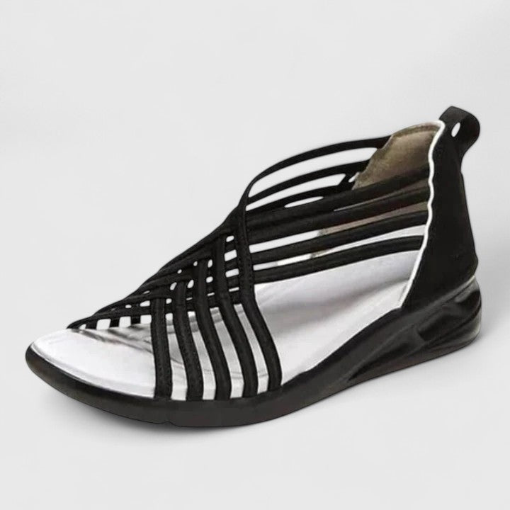 Theresa Worms | Elegante Orthopädische Sandalen in Schwarz