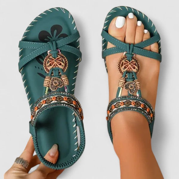 Antonia Freiburg | Bequeme Orthopädische Sandalen in Kobalt Blau