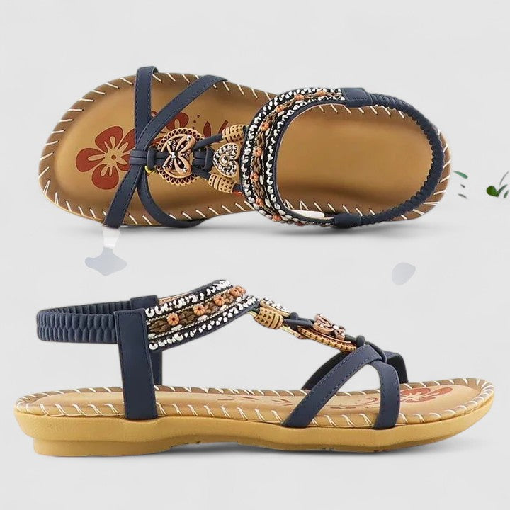 Antonia Freiburg | Bequeme Orthopädische Sandalen in Kobalt Blau