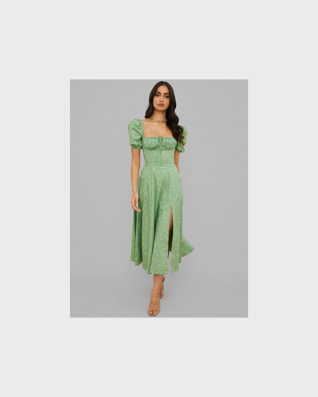 Sieglinde Potsdam | Aviana  Kleid mit Puffärmeln Bloom