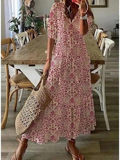 Sieglinde Rothenburg | Boho Midi-Kleid für Einen Ungezwungenen Look