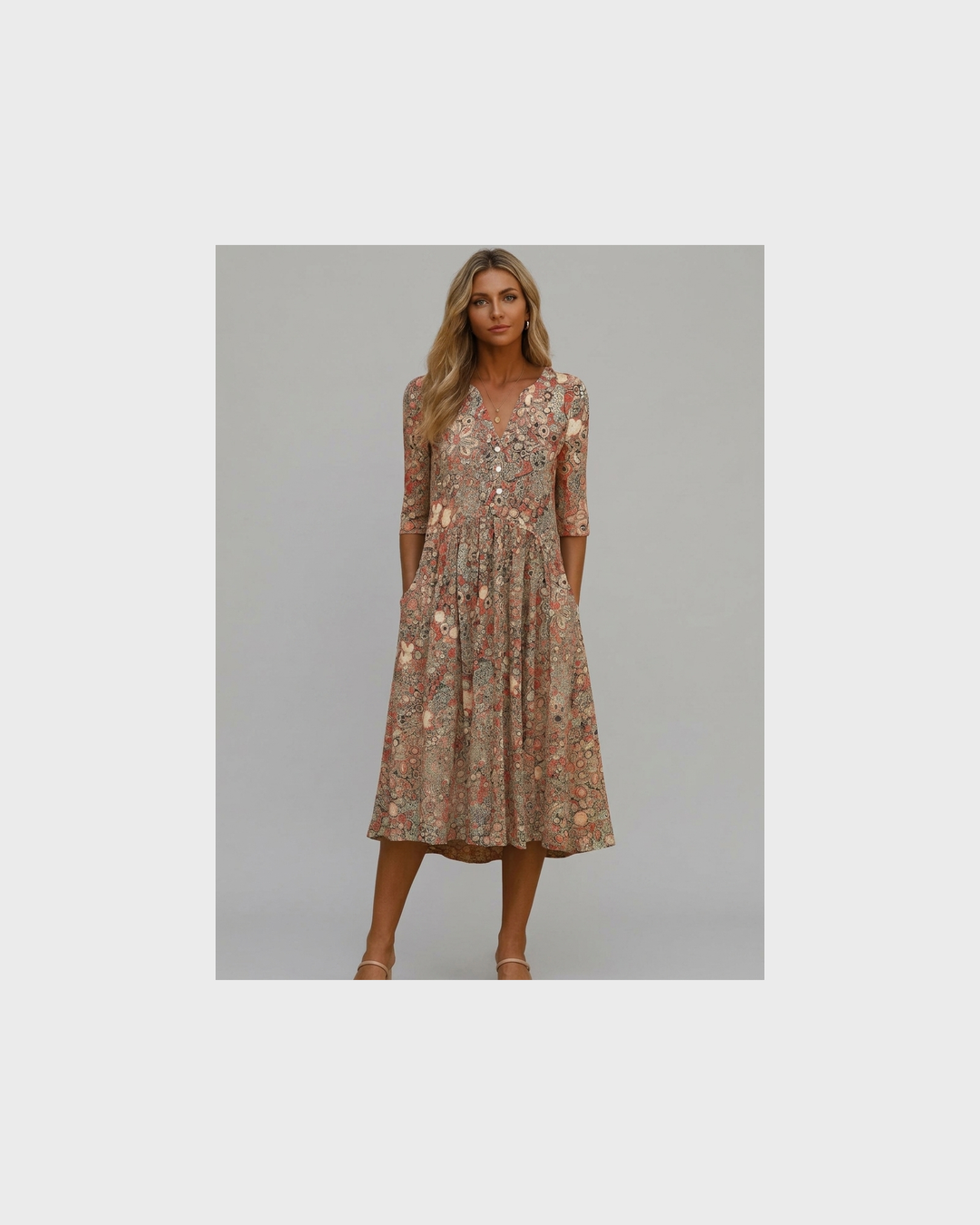 Wilhelmine Konstanz | Elegantes Kleid mit V-Ausschnitt